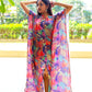 Noroke Sustainable fabric | Bemberg Abstract Printed Shirt Style Kaftan | Swadesiicart