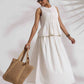 trueBrowns Off-White Cotton Skirt Co-ord Set - Swadesiicart
