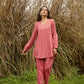 trueBrowns Coral Cotton Dobby Relaxed Co-ord Set - Swadesiicart