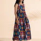 trueBrowns Purple Cotton Ikat Flared Dress | Swadesiicart