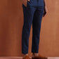 trueBrowns Men's Blue Cotton Twill Pants | Swadesiicart