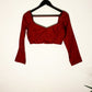 trueBrowns Red Silk Blouse | Swadesiicart
