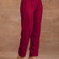 trueBrowns Rani Pink Velvet Pant | Swadesiicart
