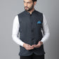 Even Apparels Men's Blue Nehru Jacket With Welt Pockets | Swadesiicart
