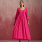 trueBrowns Pink Cotton Dobby Kurta Set | Swadesiicart