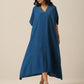 trueBrowns Classic Blue Panel Kaftan dress | Swadesiicart
