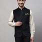 Even Apparels Men's Black Nehru Jacket With Welt Pockets | Swadesiicart