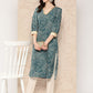 Ahalyaa Women Floral Printed Gotta Patti Crepe Kurta | Swadesiicart