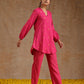 trueBrowns Pink Gold Cotton Short Co-Ord Set - Swadesiicart