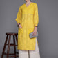 Ahalyaa Ethnic Motifs Printed Puff Sleeves Gotta Patti Kurta | Swadesiicart