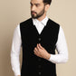 Even Apparels Men's Black Waistcoat with welt pockets | Swadesiicart