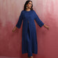 trueBrowns Blue Modal Front Slit Kurta set | Swadesiicart