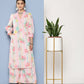 Ahalyaa Women Pink Floral Printed Gotta Patti Kurta with Palazzos | Swadesiicart