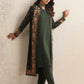 trueBrowns Green Kashmiri Woollen Jacket 3pc Set | Swadesiicart