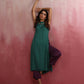 trueBrowns Green Modal High slit Kurta Set | Swadesiicart