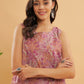 InWeave Pink Coral Floral Print W/U Top - Swadesiicart