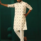 trueBrowns Men's Ivory Rhombus Cotton Kurta | Swadesiicart