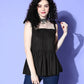 InWeave Black Shoulder Tie-Up Top - Swadesiicart