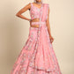 House of Panchhi PINK Net Sequins with heavy Zarkan embroidery Lehenga choli & Dupatta | Swadesiicart