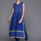 Ahalyaa Floral Printed High Slit Gotta Patti Pure Cotton Kurta with Harem Pants | Swadesiicart