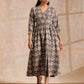 trueBrowns Clay Dabu Overall Print Cotton Wrap Dress | Relove | Swadesiicart