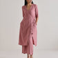 trueBrowns Mauve Angrakha Kurta Set | Swadesiicart