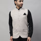 Even Apparels Men's Beige Pure Wool Nehru Jacket | Swadesiicart