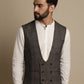 Even Apparels Men's Brown Double Breast Waistcoat | Swadesiicart