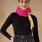 InWeave Women's Light Pink Fur Neckpiece - Swadesiicart