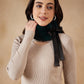InWeave Women's Dark Teal Fur Neckpiece - Swadesiicart
