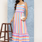 Ahalyaa Striped Crepe Maxi Ethnic Dress | Swadesiicart