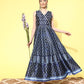 Ahalyaa Floral Printed Maxi Ethnic Dress | Swadesiicart