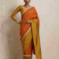 trueBrowns Orange Silk Ready To Wear Saree | Swadesiicart