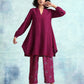 trueBrowns Magenta Velvet Co-Ord Set - Swadesiicart