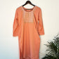 trueBrowns Orange Straight Kurta Set | Swadesiicart