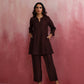 trueBrowns Cola Viscose Silk Kurta Co-ord Set - Swadesiicart