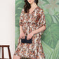 InWeave Women's Elegant Bird Print Kaftaan - Swadesiicart
