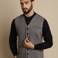 Even Apparels Men's Black Woolen Waistcoat with welt pockets | Swadesiicart