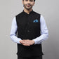 Even Apparels Men's Black Nehru Jacket With Welt Pockets | Swadesiicart