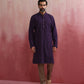 trueBrowns Men's Purple Mandarin Collar Kurta | Swadesiicart