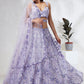 House of Panchhi Lavender Georgette Sequins And Thread Embroidery Lehenga Choli & Dupatta | Swadesiicart