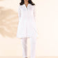 trueBrowns White Cotton Relaxed Co-ord Set - Swadesiicart