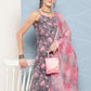 InWeave Women's Mauve Abstract Strappy Set With Dupatta - Swadesiicart