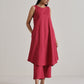 trueBrowns Honey Red Panelled Co-ord Set - Swadesiicart