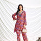 BulBul Dharvi Chanderi Fuschia Co-Ord Set - Swadesiicart