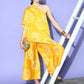 InWeave Women's Yellow Bandhani Motif One Shoulder Palazzo Set - Swadesiicart