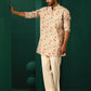 trueBrowns Men's Pink Floral Cotton Printed Co-ord Set - Swadesiicart
