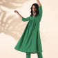 trueBrowns Green Cotton Long Kurta Pant Set | Swadesiicart