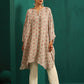 trueBrowns Off White Circle Floral Muslin Silk Printed Kaftan Pant Set | Swadesiicart