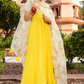 Pomcha Jaipur Yellow Berry Cotton Anarkali Set | Swadesiicart